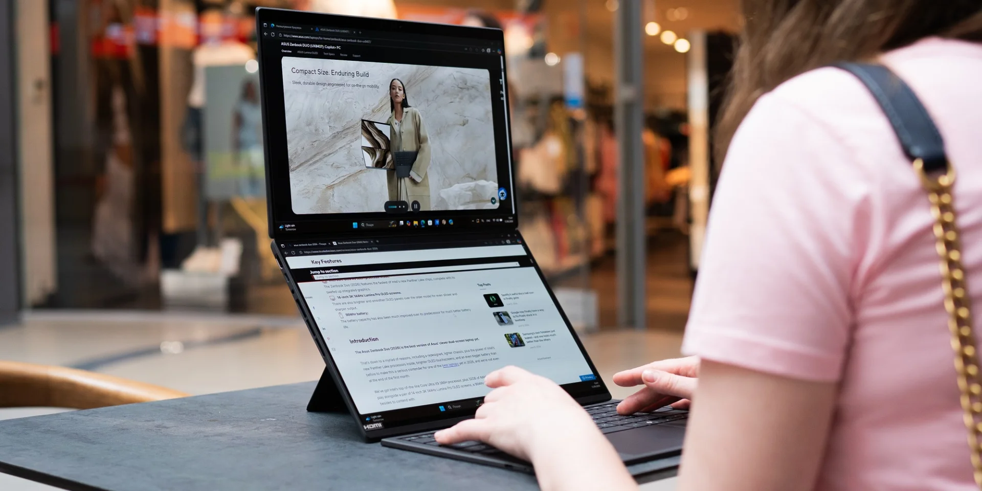 ASUS Zenbook DUO (UX8407) в Украине: двойной OLED экран для AI-эффективности